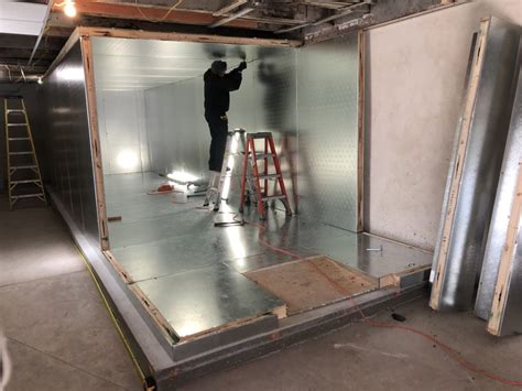 walk in cooler sheet metal|walk in cooler wall temperature.